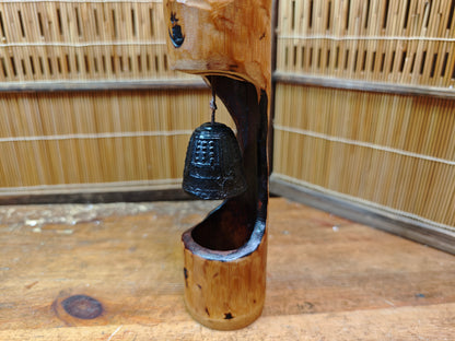 One of A Kind Japanese Vintage Monk & Nambu Tekki Wind Bell Bamboo Art