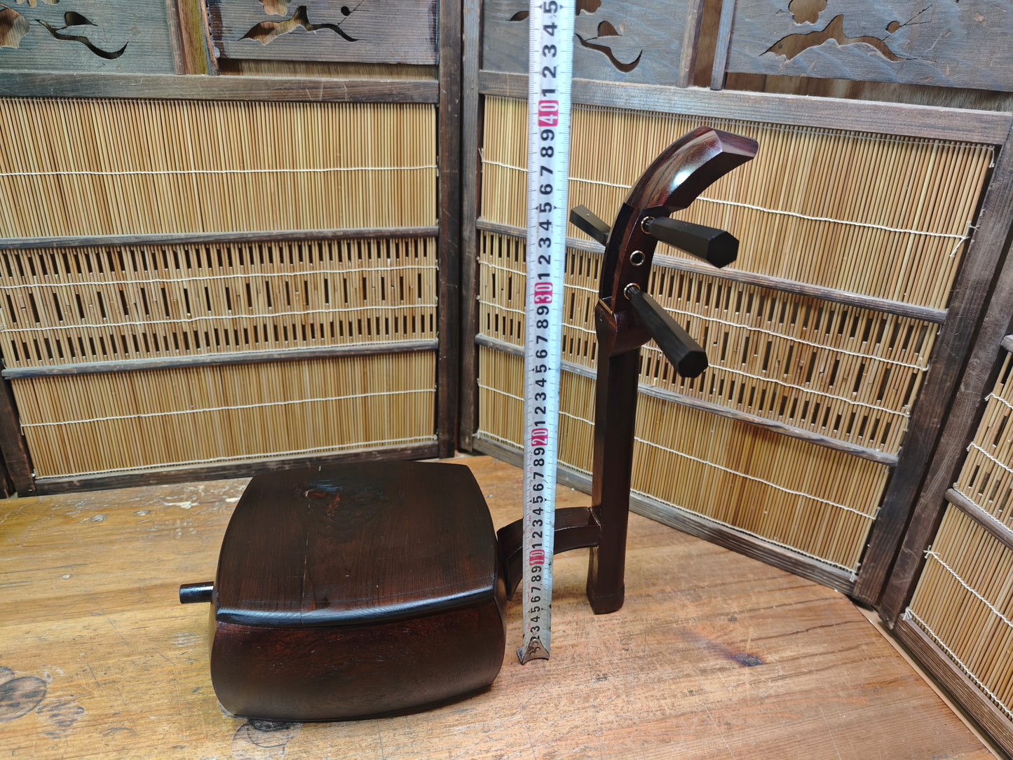 One of a Kind Japanese Shamisen Bonsai Table Kadai Handmade Art Display Stand
