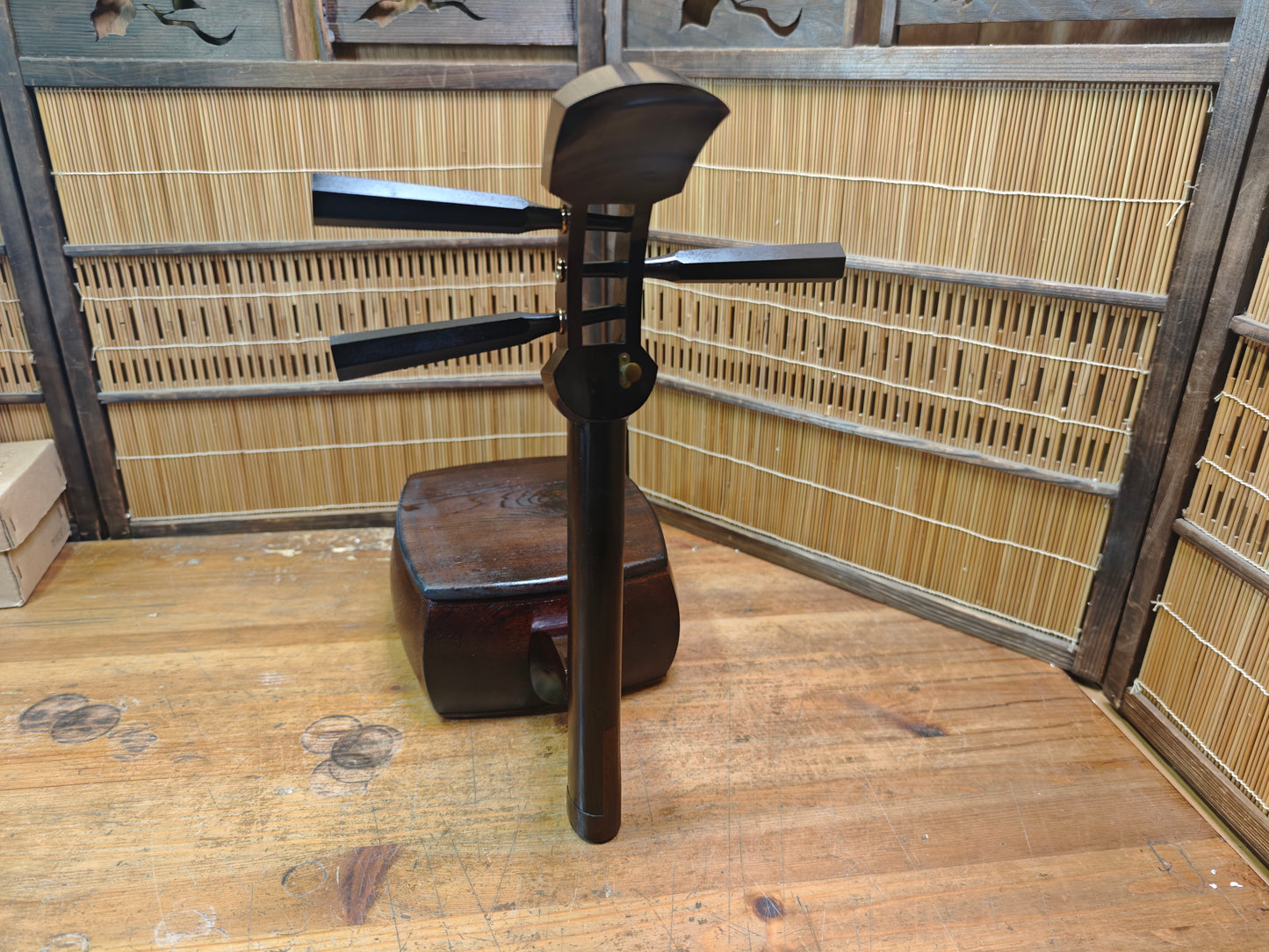 One of a Kind Japanese Shamisen Bonsai Table Kadai Handmade Art Display Stand