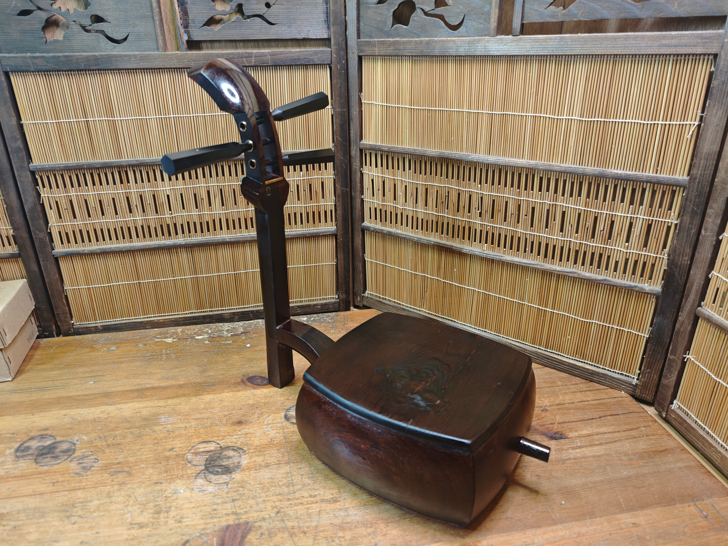 One of a Kind Japanese Shamisen Bonsai Table Kadai Handmade Art Display Stand