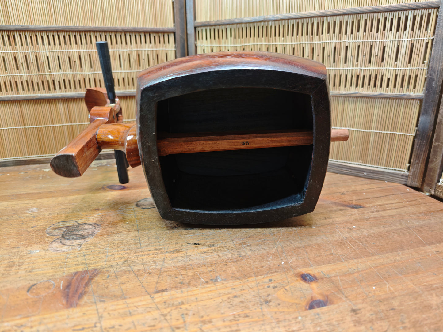 One of a Kind Japanese Shamisen Bonsai Table Kadai Wood Vintage Rare