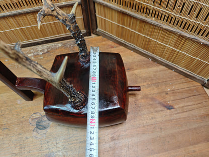 One of a Kind Katana Stand Handmade from 1950s Shamisen Antique Japan