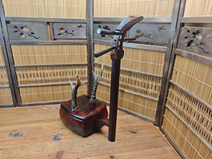 One of a Kind Katana Stand Handmade from 1950s Shamisen Antique Japan