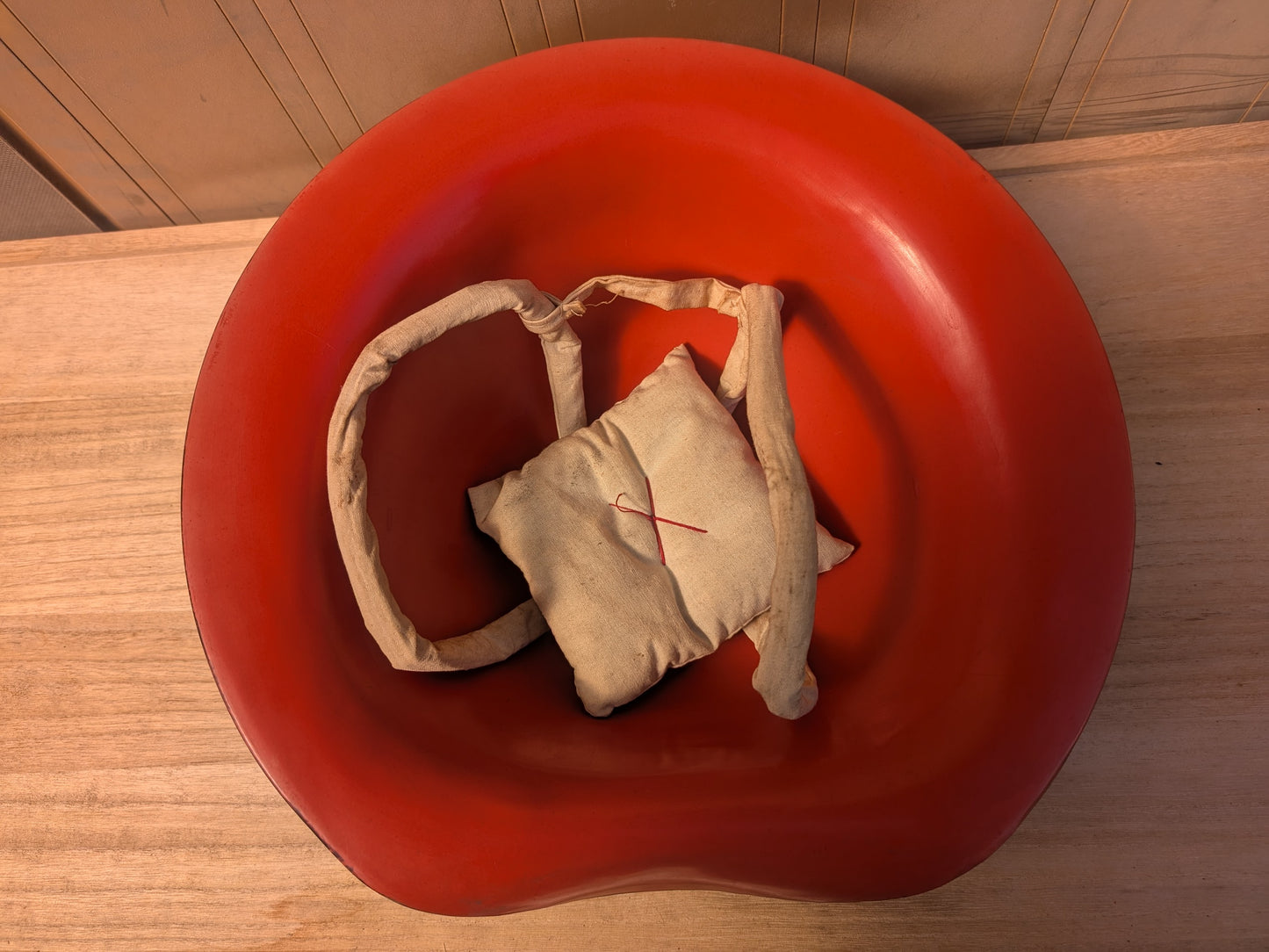 1850s Japan Lacquered Jingasa Helmet Tokugawa Mitsuba Aoi Mon Rare Edo Samurai