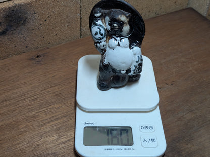 1960s Shigaraki Tanuki Pottery Japanese Raccoon Dog Statue Showa Rare