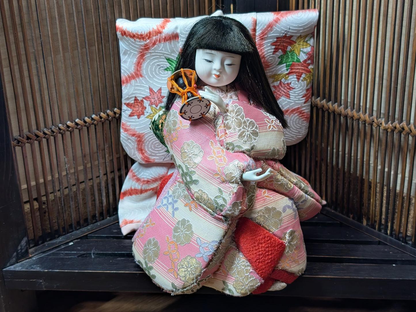 Authentic 1980s Japanese Geisha Doll Handmade Kimono Nihon Ningyo
