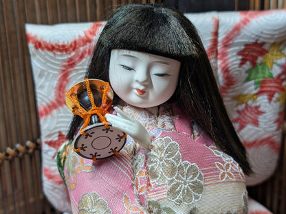Authentic 1980s Japanese Geisha Doll Handmade Kimono Nihon Ningyo