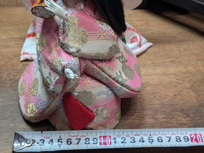 Authentic 1980s Japanese Geisha Doll Handmade Kimono Nihon Ningyo