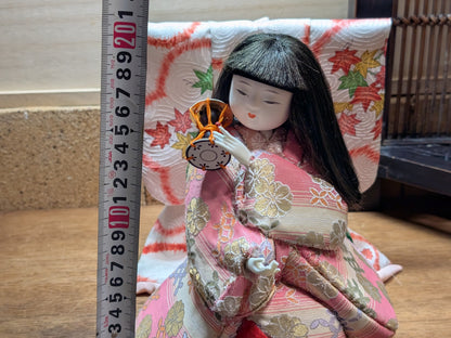 Authentic 1980s Japanese Geisha Doll Handmade Kimono Nihon Ningyo