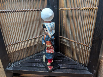 1966 Japanese Folk Doll Ningyo Vintage Kimono Figure with Original Box Japan