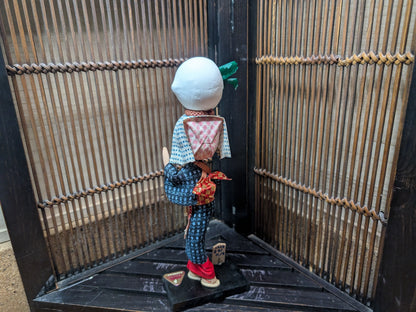 1966 Japanese Folk Doll Ningyo Vintage Kimono Figure with Original Box Japan