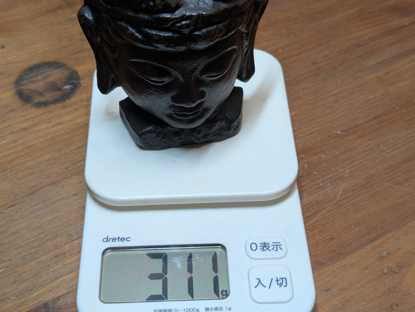 Japanese Antique Cast Iron Buddha Mask Signed Wall Art w Box Docs