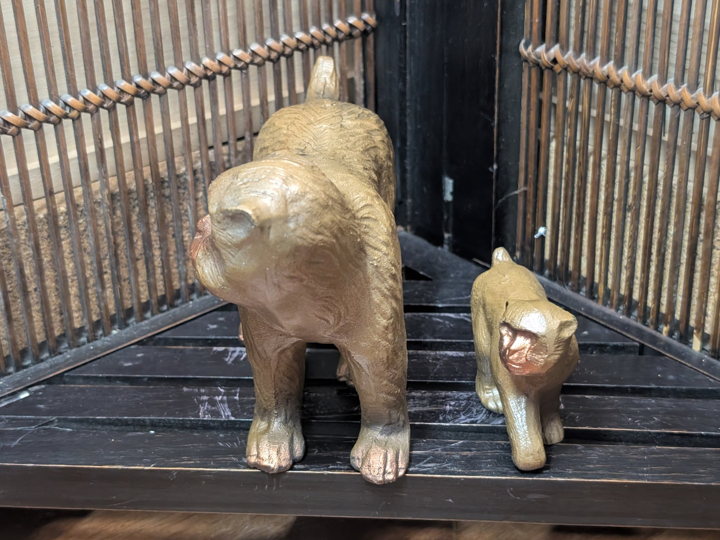 Rare 1970s Murata Hiroshi Steel Monkey Sculpture Set with Original Box