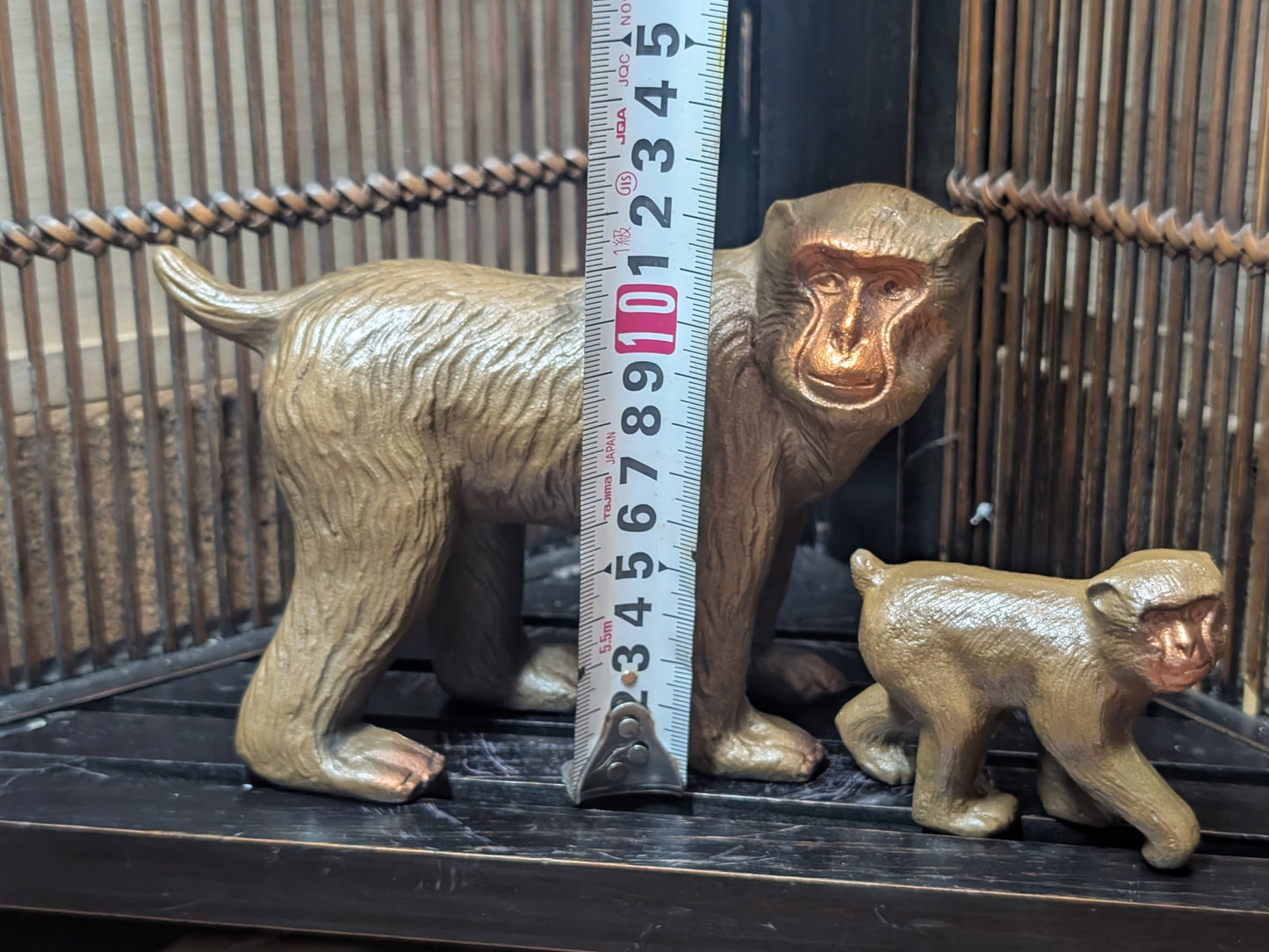 Rare 1970s Murata Hiroshi Steel Monkey Sculpture Set with Original Box
