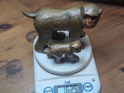 Rare 1970s Murata Hiroshi Steel Monkey Sculpture Set with Original Box