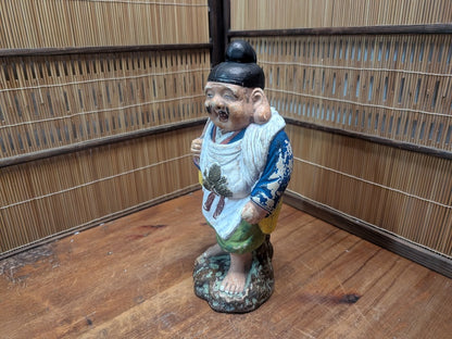 Japanese Daikokuten Statue Ceramic God of Wealth Figurine Lucky Bag Auction JP