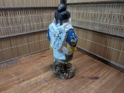 Japanese Daikokuten Statue Ceramic God of Wealth Figurine Lucky Bag Auction JP