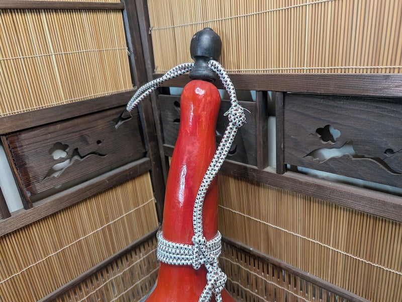 Authentic Japanese Hyotan Gourd Bottle Hand Painted Ukiyo-e Folk Art