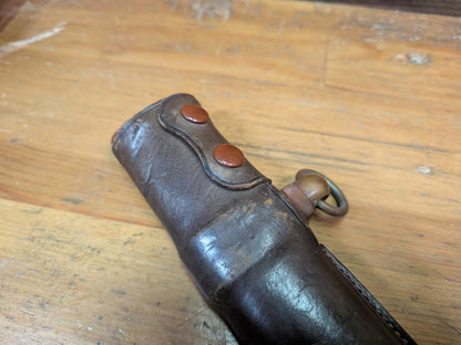 Authentic Japanese Antique  Army Katana Cover Wood Leather WWII