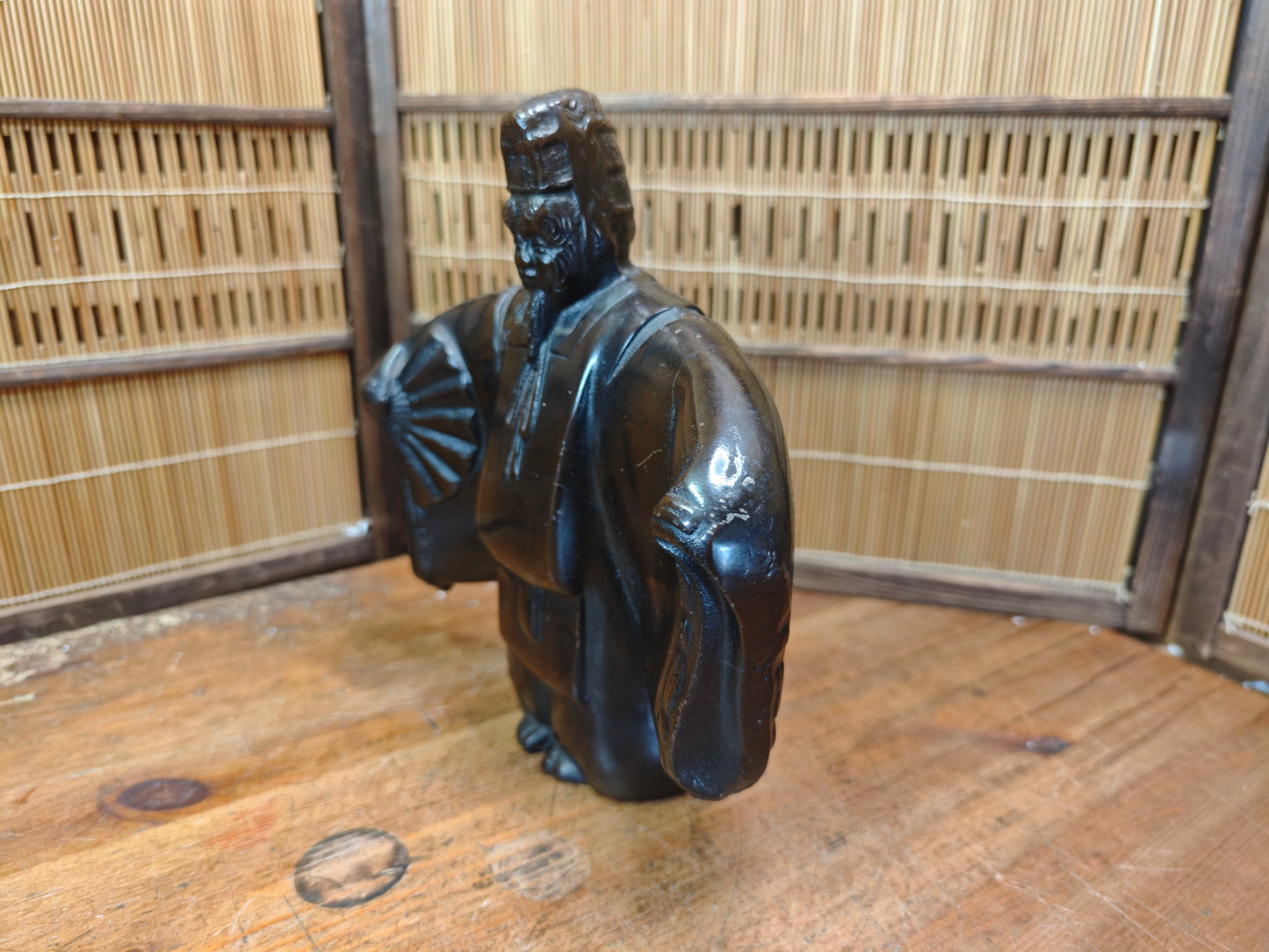 Rare 1940s Japanese Cast Iron Kabuki Dancer Statue Antique Figure Japan