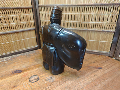 Rare 1940s Japanese Cast Iron Kabuki Dancer Statue Antique Figure Japan