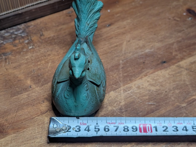 Rare Japanese Phoenix Incense Burner Steel Koro Tokonoma Decor Antique