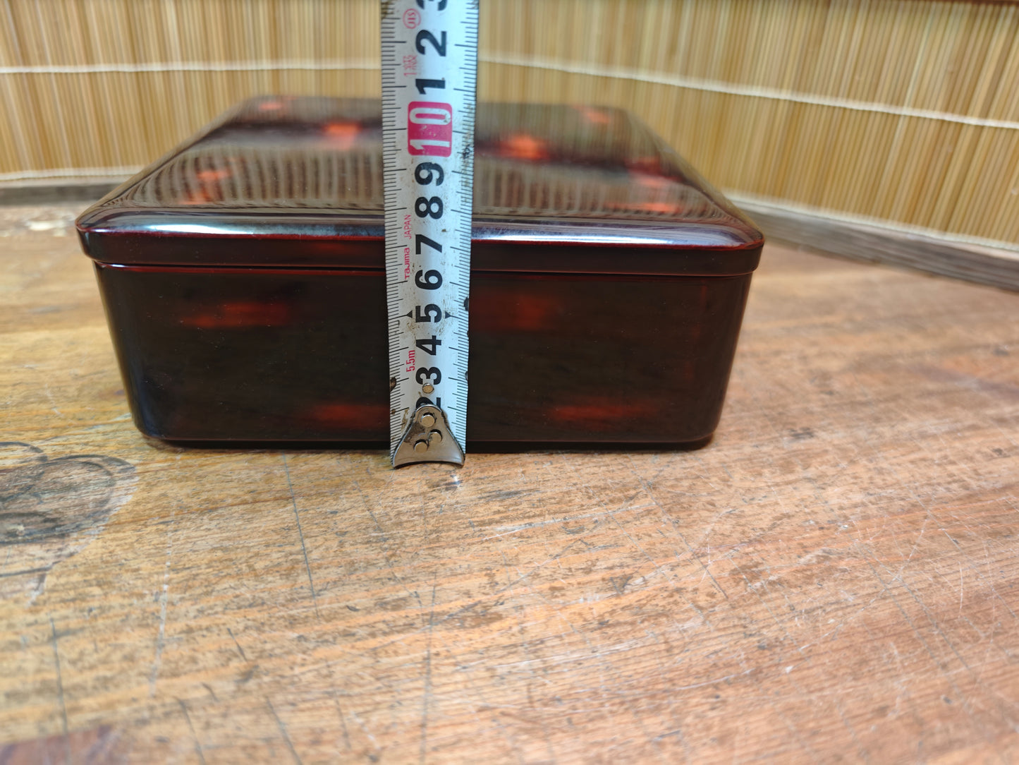 1940s Japanese Wajima Lacquer Jubako Bento Box Urushi Box