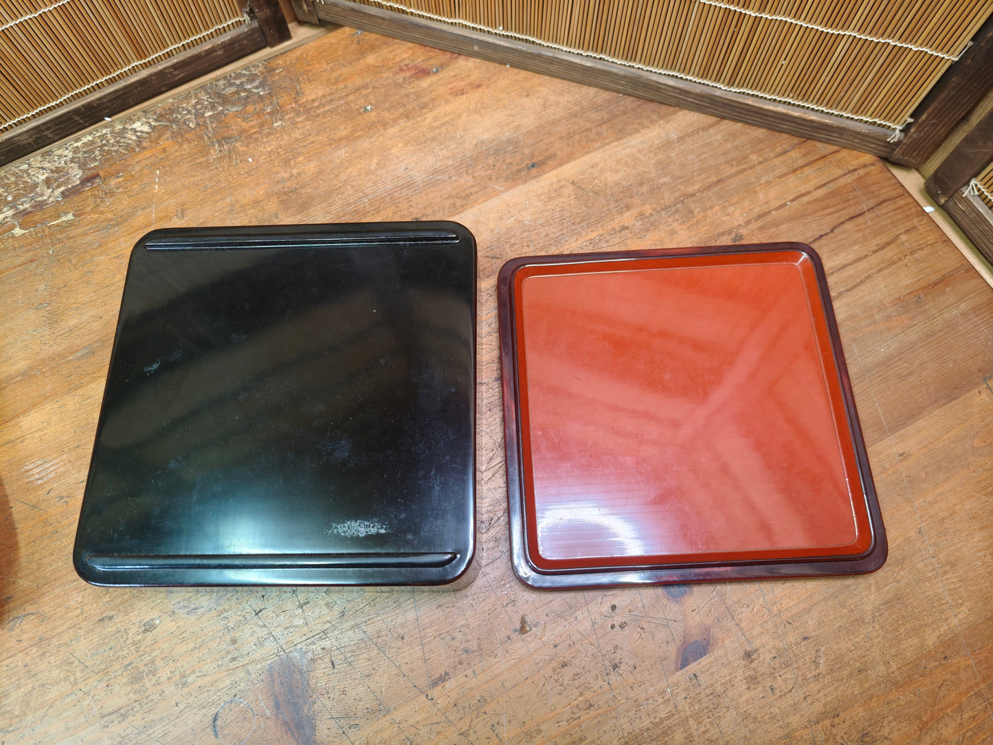 1940s Japanese Wajima Lacquer Jubako Bento Box Urushi Box