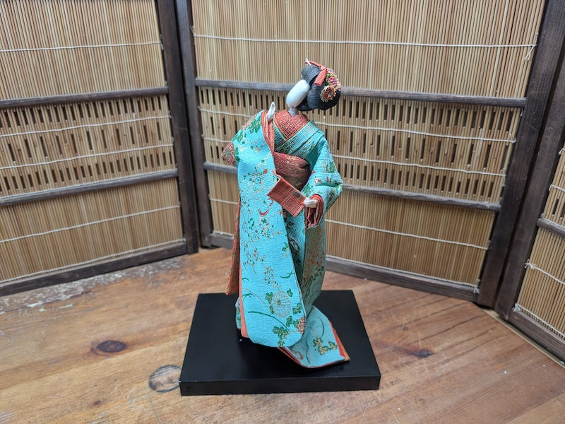 Rare Japanese Geisha Doll Traditional Kimono Mid Century Collectible