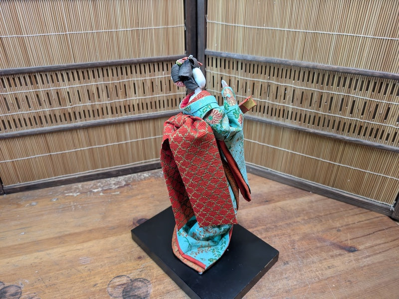 Rare Japanese Geisha Doll Traditional Kimono Mid Century Collectible