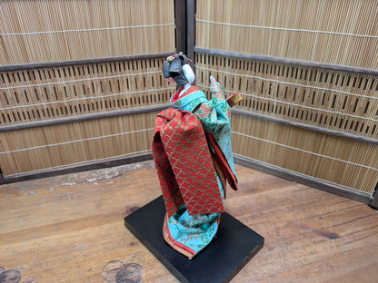 Rare Japanese Geisha Doll Traditional Kimono Mid Century Collectible