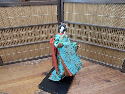 Rare Japanese Geisha Doll Traditional Kimono Mid Century Collectible