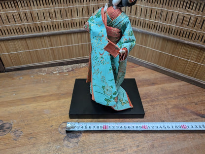 Rare Japanese Geisha Doll Traditional Kimono Mid Century Collectible