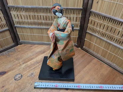 Rare 1950s Japanese Geisha Doll Tin Wire & Wood Figure Silk Kimono Auction Japan