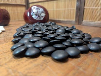 Japanese Go Game Set Shell Slate Stones Sakura Bowls Antique Japan