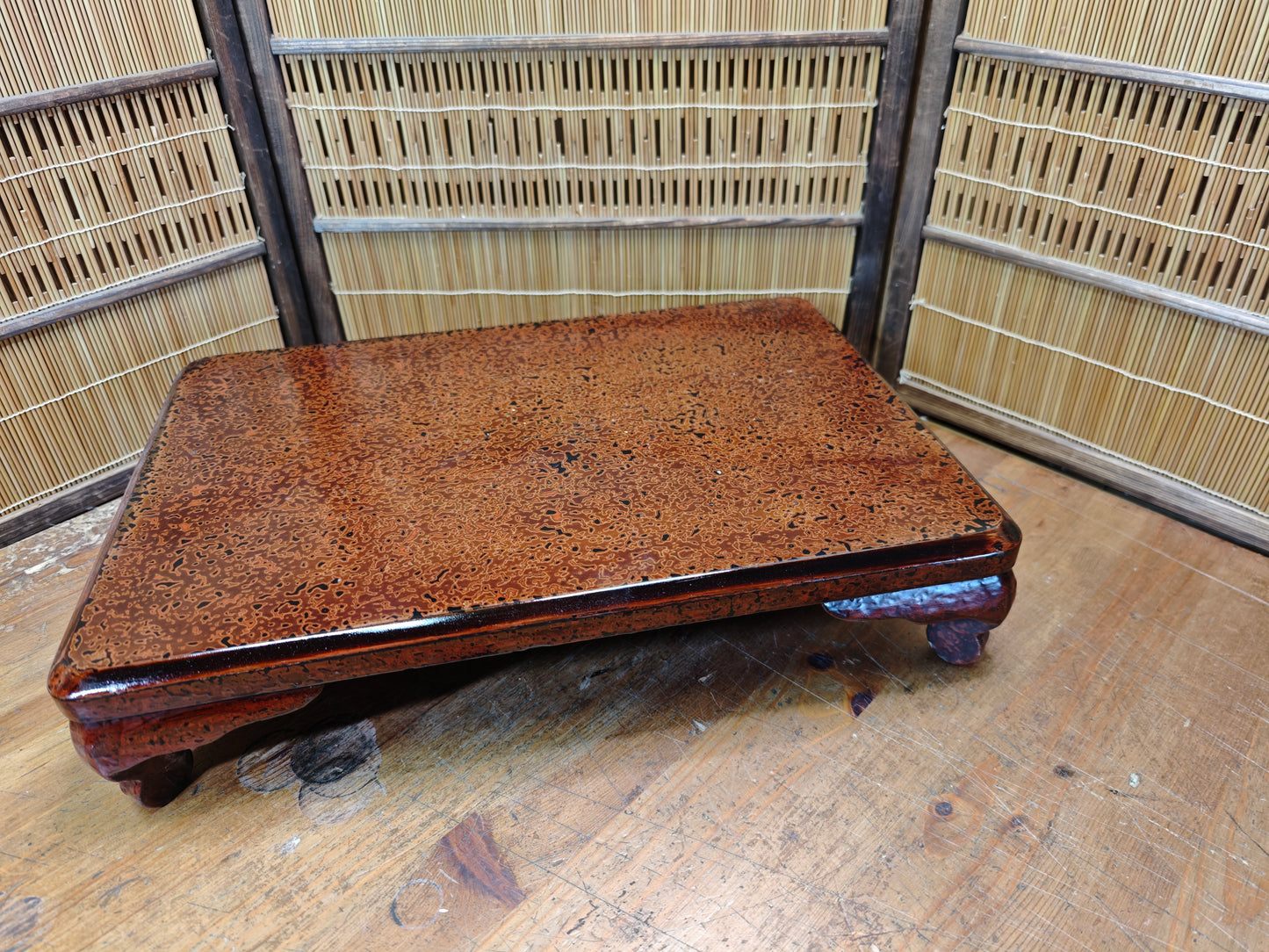 Rare Japanese Mother of Pearl Bonsai Display Table Restored Kadai Stand