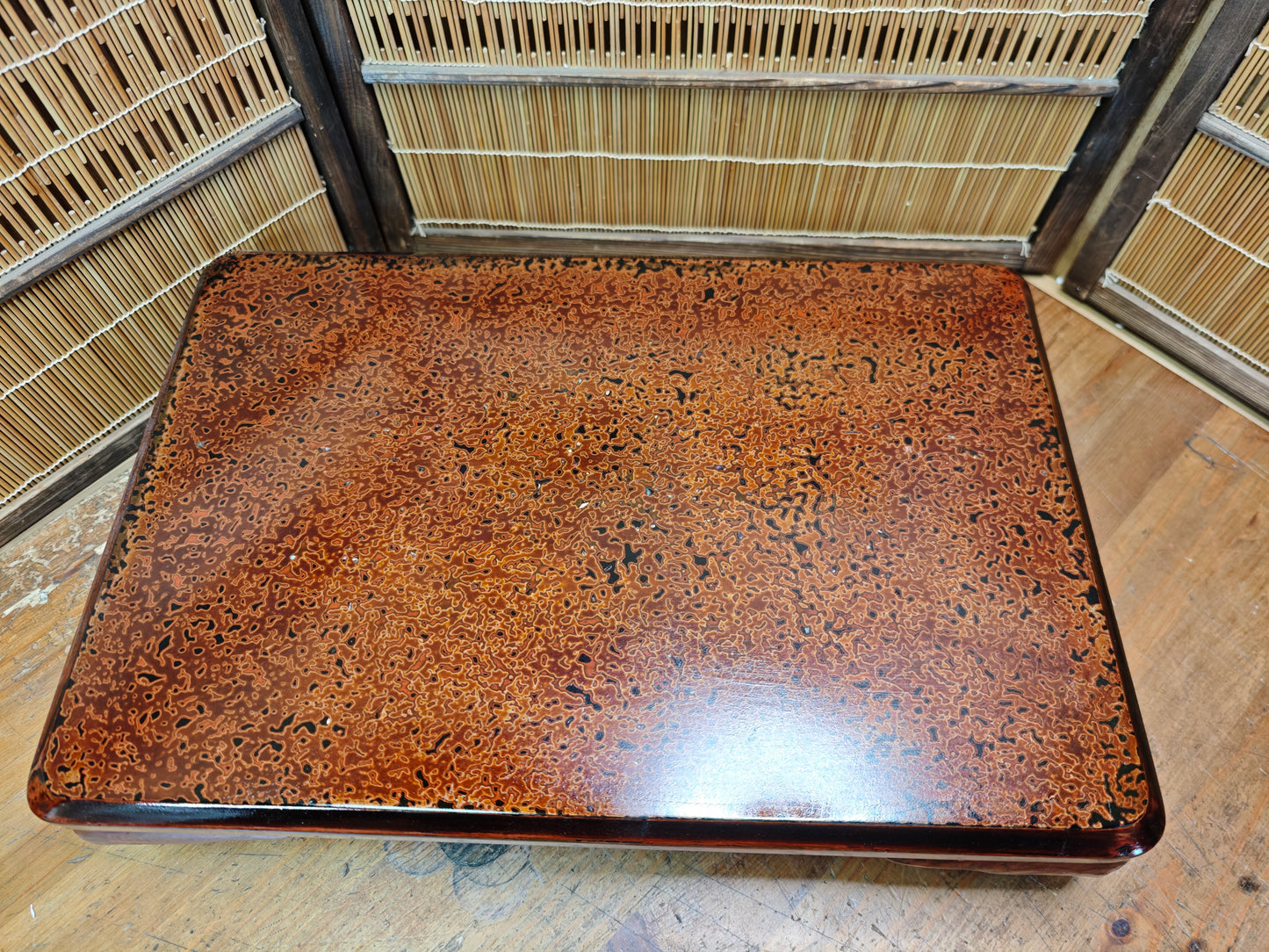 Rare Japanese Mother of Pearl Bonsai Display Table Restored Kadai Stand