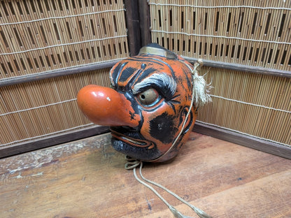 Rare Japanese Vintage Tengu Mask Ceramic Signed Folk Art Japan Auction