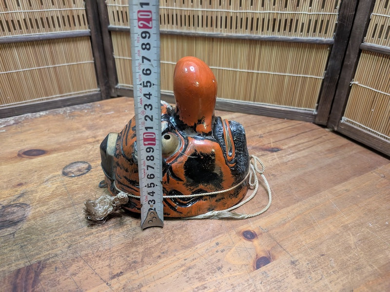 Rare Japanese Vintage Tengu Mask Ceramic Signed Folk Art Japan Auction