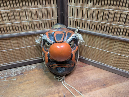 Rare Japanese Vintage Tengu Mask Ceramic Signed Folk Art Japan Auction