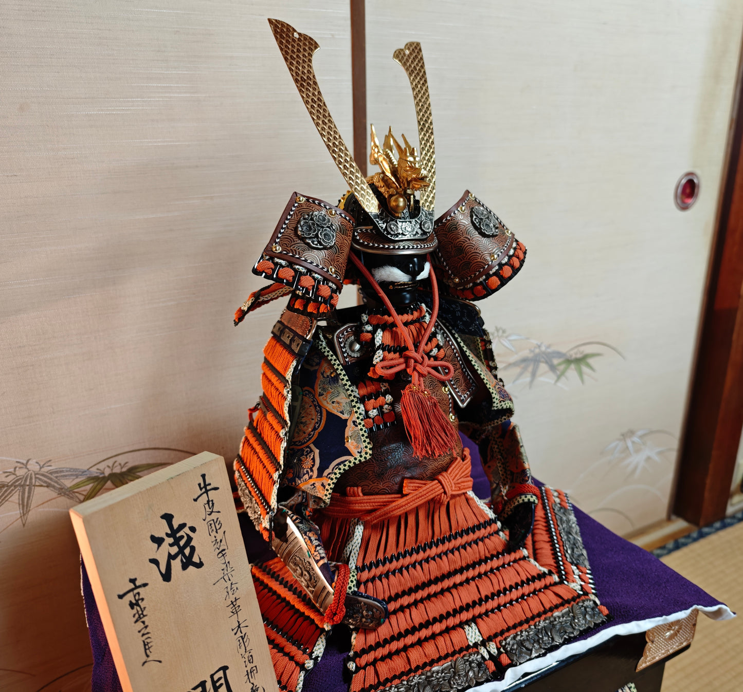 Museum Grade 1950s Japanese Samurai Doll Custom Order Yoroi in Original Case