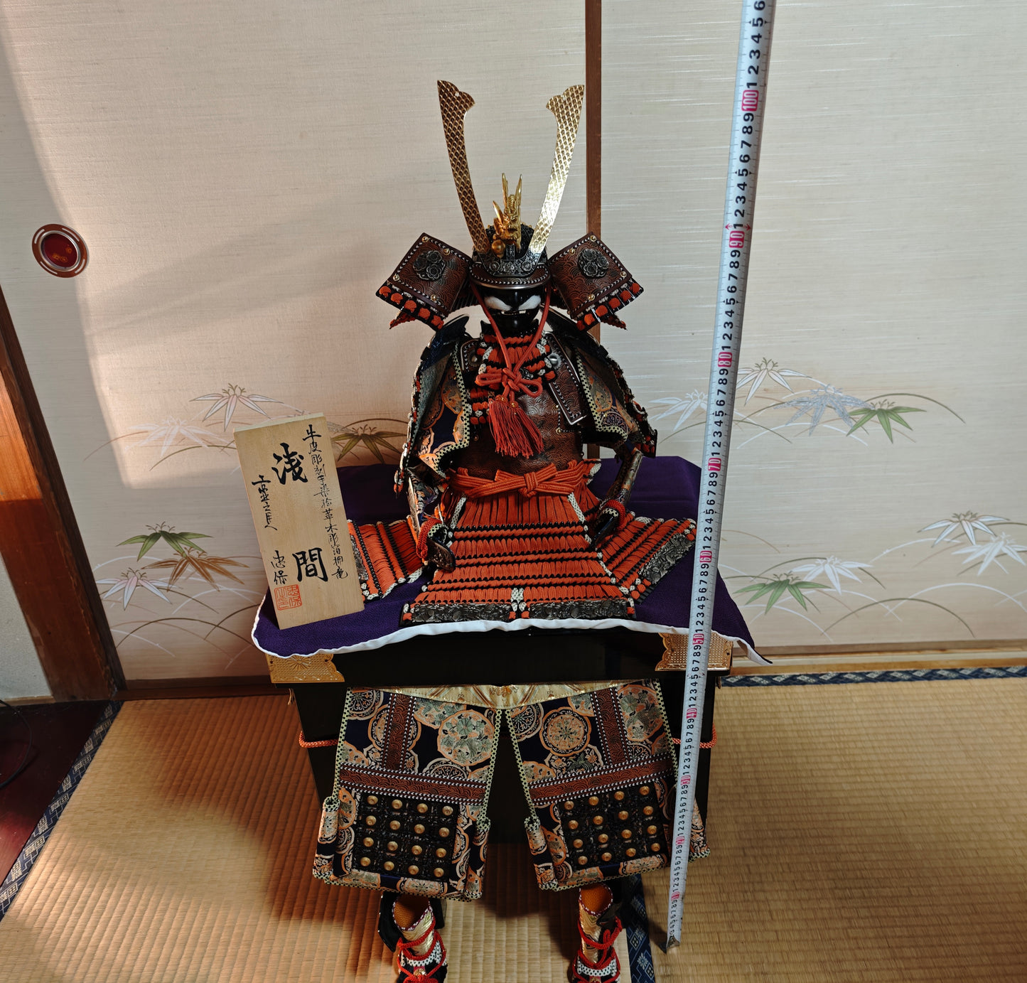 Museum Grade 1950s Japanese Samurai Doll Custom Order Yoroi in Original Case