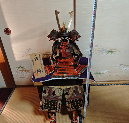 Museum Grade 1950s Japanese Samurai Doll Custom Order Yoroi in Original Case