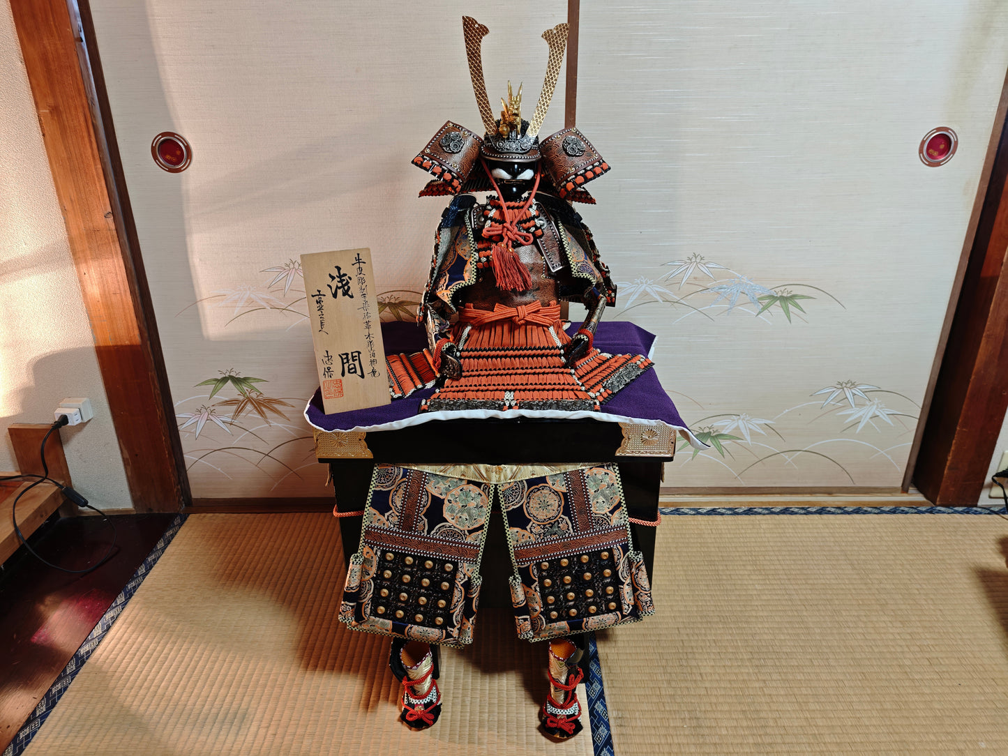 Museum Grade 1950s Japanese Samurai Doll Custom Order Yoroi in Original Case