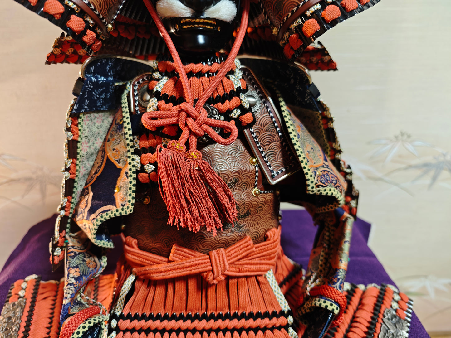 Museum Grade 1950s Japanese Samurai Doll Custom Order Yoroi in Original Case