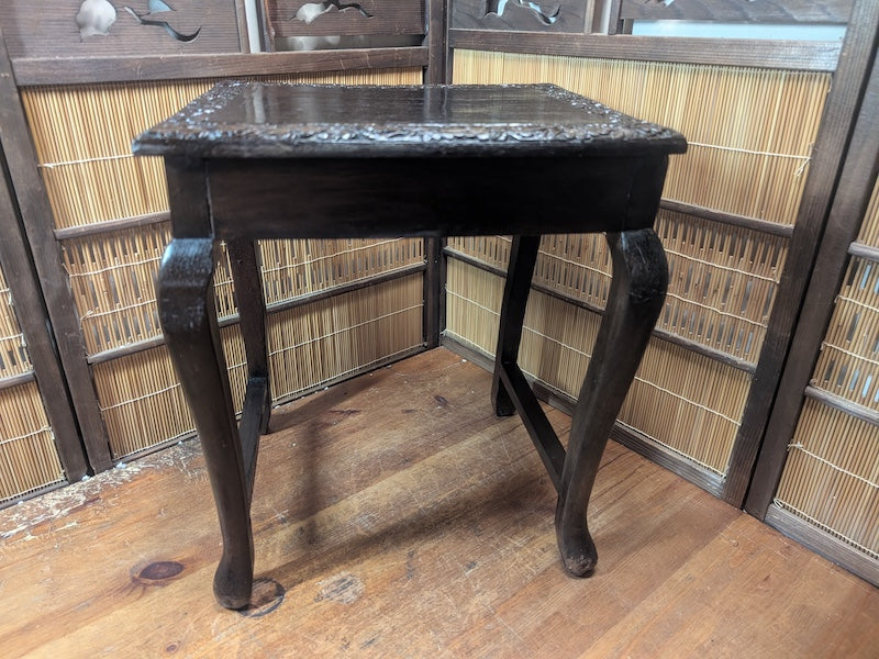 Rare 1950s Okinawa Hand-Carved Wooden Bonsai Table Japanese Antique