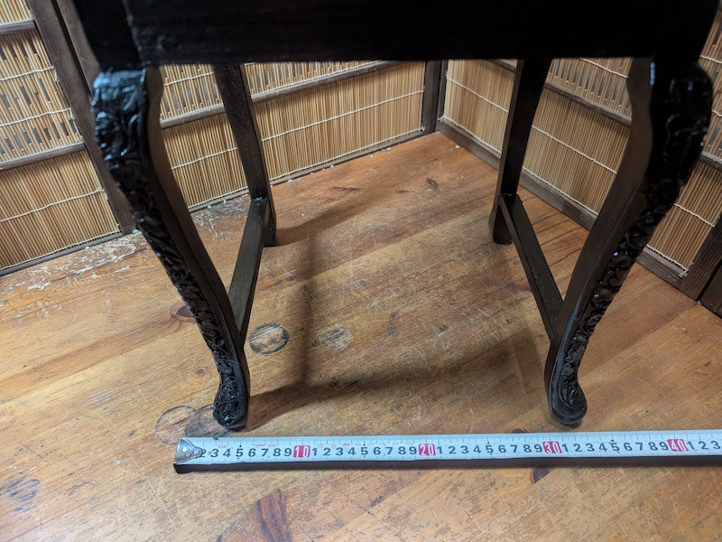 Rare 1950s Okinawa Hand-Carved Wooden Bonsai Table Japanese Antique
