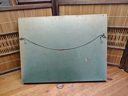 Rare 1950s Okinawan Shisa Copper Wall Art Yakisugi Frame Auction JP