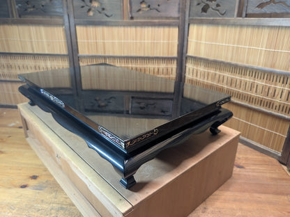 Rare Japanese Sakura Lacquer Kadai Table Mother of Pearl Inlay Bonsai Stand