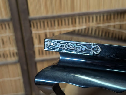 Rare Japanese Sakura Lacquer Kadai Table Mother of Pearl Inlay Bonsai Stand